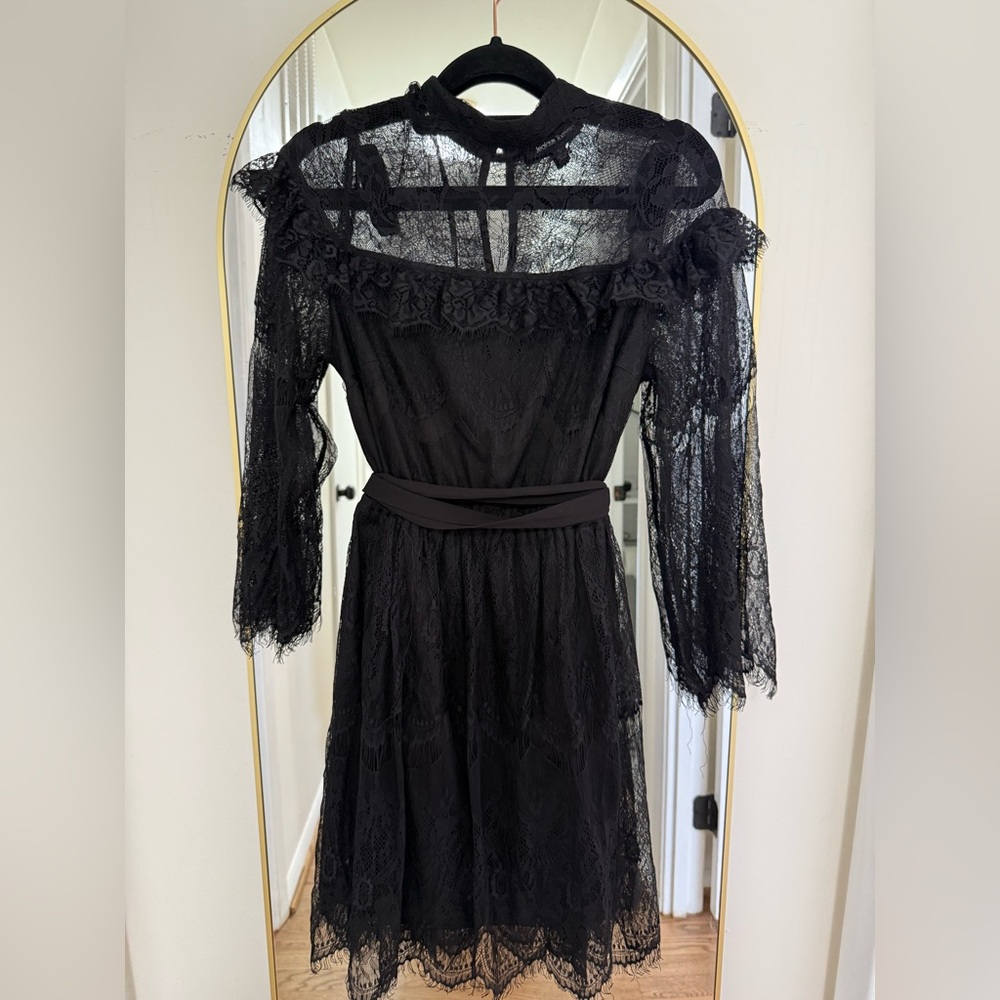 Jealous Tomato Black Lace Long Sleeve Dress